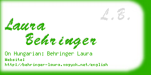 laura behringer business card